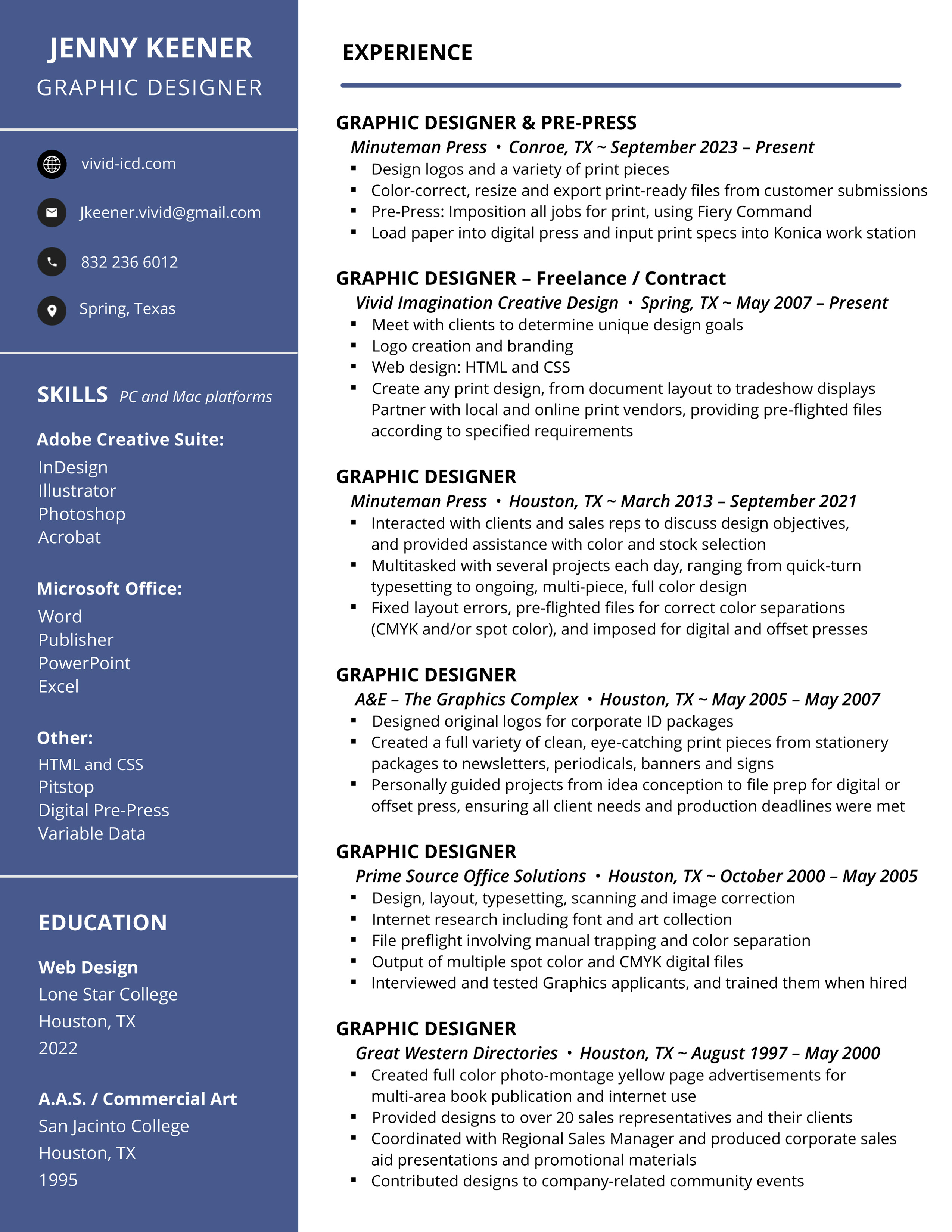 Jenny Keener resume